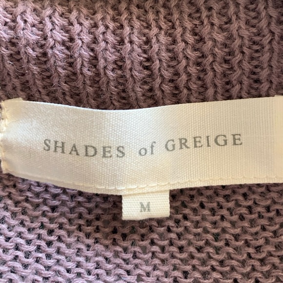 Shades of Greige Mauve Cardigan Sweater - Picture 6 of 7